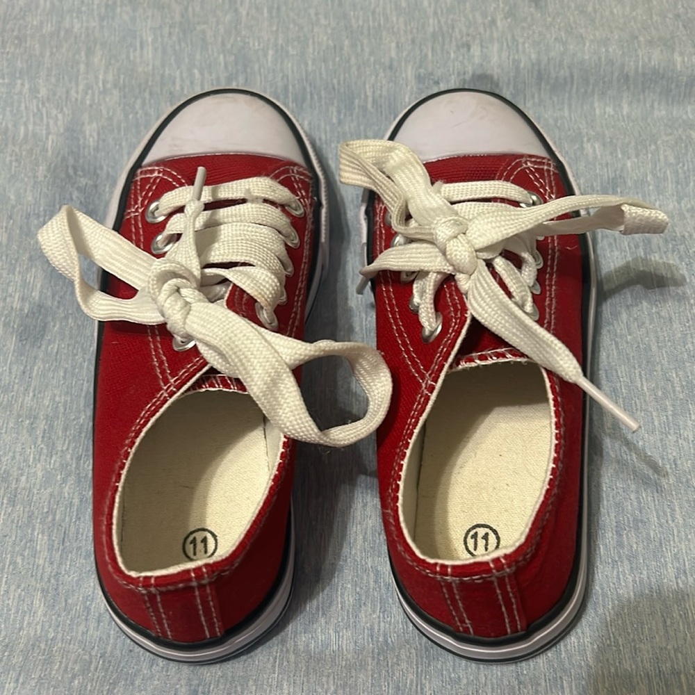 SOLD! Toddler Boys Red Sneakers - Size 11